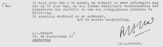 brief Basart aan Buddingh'