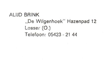 Briefhoofd Alijd Brink