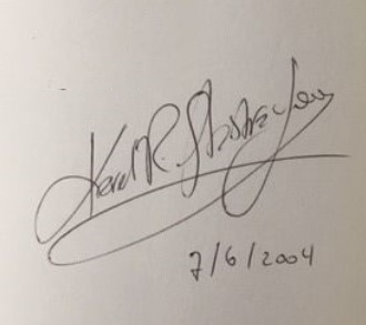 Handtekening Karel Glastra van Loon