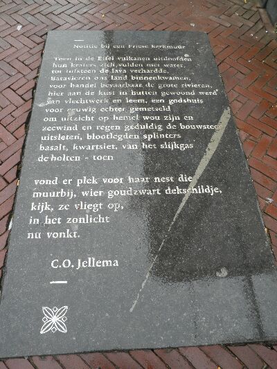 gedicht C.O. Jellema - foto: Sarien Visser