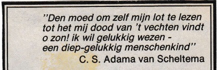 rouwadvertentie met tekst C.S. Adama van Scheltema