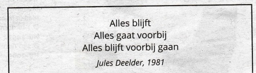 Rouwadvertentie met tekst Jules Deelder