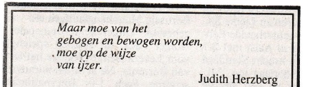 rouwadvertentie met tekst Judith Herzberg