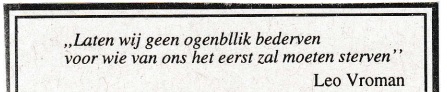 rouwadvertentie met tekst Leo Vroman