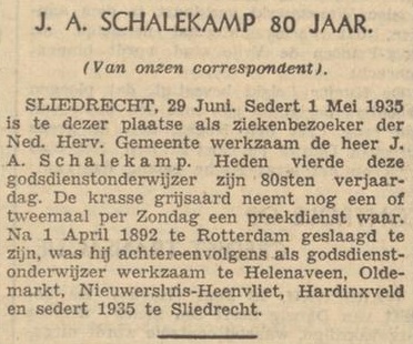 knipsel Schalekamp