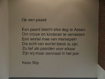 Gedicht Stip in bibliotheek